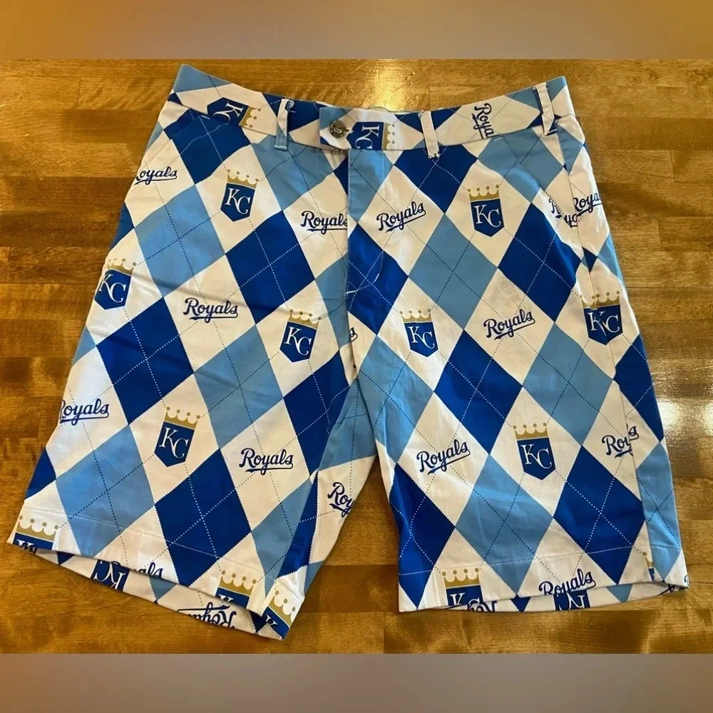 LOUDMOUTH KANSAS CITY ROYALS Men’s Shorts Genuine MLB Merchandise Size 34‎
